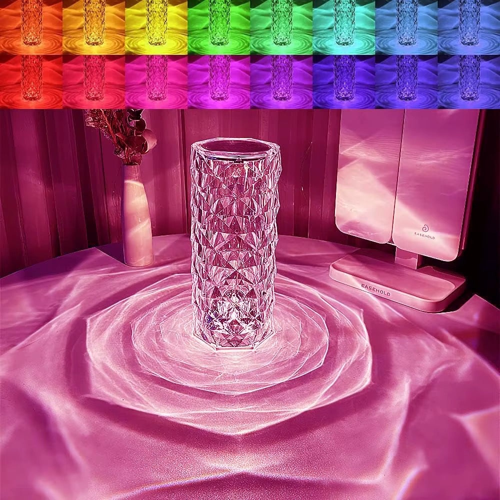 Crystal Rose Petal Atmosphere Table Lamp