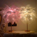 Bedroom Feather Lamp